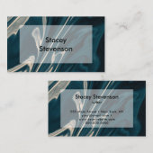 Modern Marble Aqua White Visitenkarte (Vorne/Hinten)