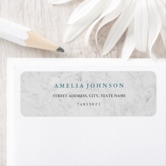 Modern Marble Blue Address Label (Insitu)