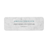 Modern Marble Blue Address Label (Vorne)