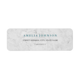 Modern Marble Blue Address Label