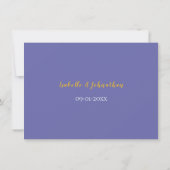 Modern Marble Blue Iris Image Wedding Details (Rückseite)