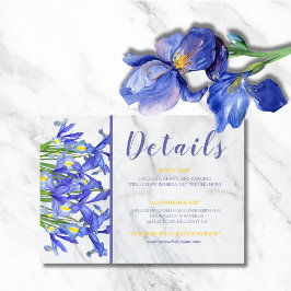 Modern Marble Blue Iris Image Wedding Details