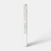 Modern Marble Blue Pink Gold Cooler Anfangsname Samsung Galaxy Hülle (Linke Seite)
