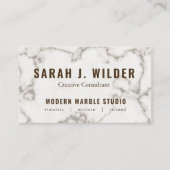 Modern Marble Creative Consultant Business Card Visitenkarte (Vorderseite)