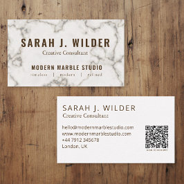 Modern Marble Creative Consultant Business Card Visitenkarte