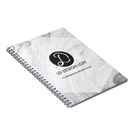 Modern Marble Customize with Your logo und zusamme Notizblock (Rechte Seite)