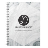 Modern Marble Customize with Your logo und zusamme Notizblock (Vorderseite)