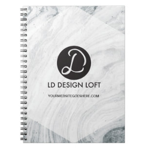 Modern Marble Customize with Your logo und zusamme Notizblock