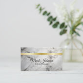 Modern Marble Gold Business Card 1005BCG Visitenkarte (Stehend Vorderseite)