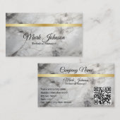 Modern Marble Gold Business Card 1005BCG Visitenkarte (Vorne/Hinten)