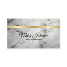 Modern Marble Gold Business Card 1005BCG