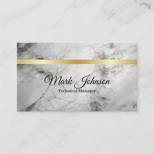 Modern Marble Gold Business Card 1005BCG Visitenkarte (Vorderseite)