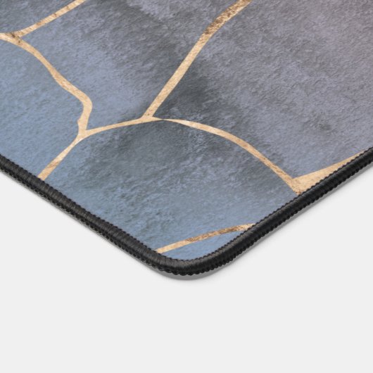 Modern Marble Gold Gemstone Lila Zuhause Office Schreibtischunterlage (Ecke)