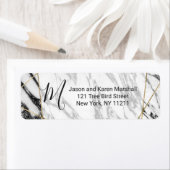 Modern Marble Gold Geometric Address (Insitu)