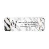 Modern Marble Gold Geometric Address (Vorne)