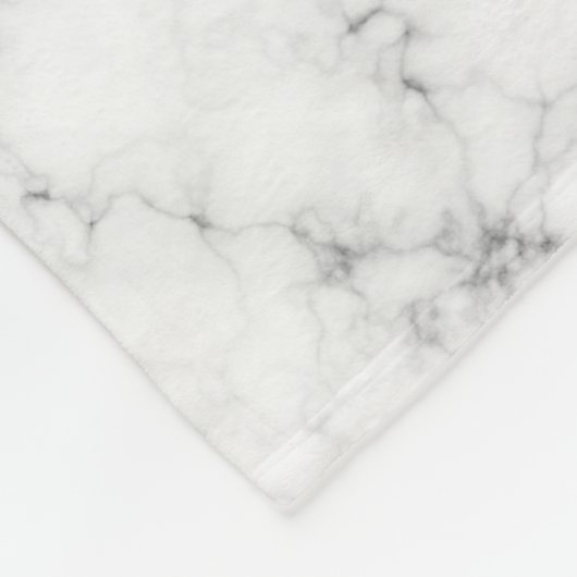 Modern Marble Gold Girly Script Monogram Fleecedecke (Ecke)