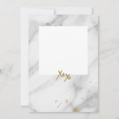 Modern Marble Gold Stroke Bridesmaid Vorschlag Car Einladung (Rückseite)