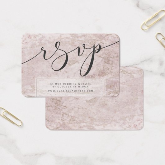 Modern Marble Mauve Rose Gold UAWG Insert Cards (Büro)