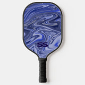 Modern Marble Monogram Pickleball Paddle (Vorderseite)