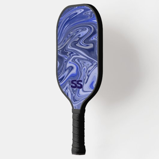 Modern Marble Monogram Pickleball Paddle (Links)