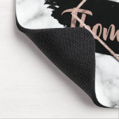 Modern Marble Paint Stroke Glitzer Name Mousepad (Ecke)
