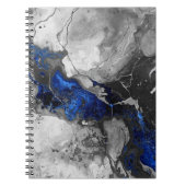 Modern Marble Stone Blue Black Grey Design Notizblock (Vorderseite)