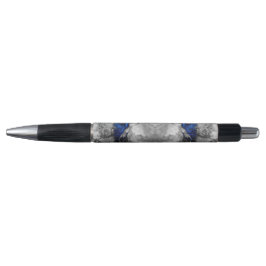 Modern Marble Stone Blue Black Grey Pen Kugelschreiber