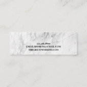 Modern Marble Trendy Social Media Business Card Mini Visitenkarte (Rückseite)