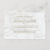 Modern Marble Wedle Website Card | Gold Begleitkarte (Vorderseite)