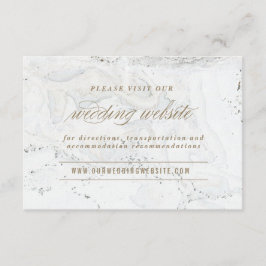 Modern Marble Wedle Website Card | Gold Begleitkarte