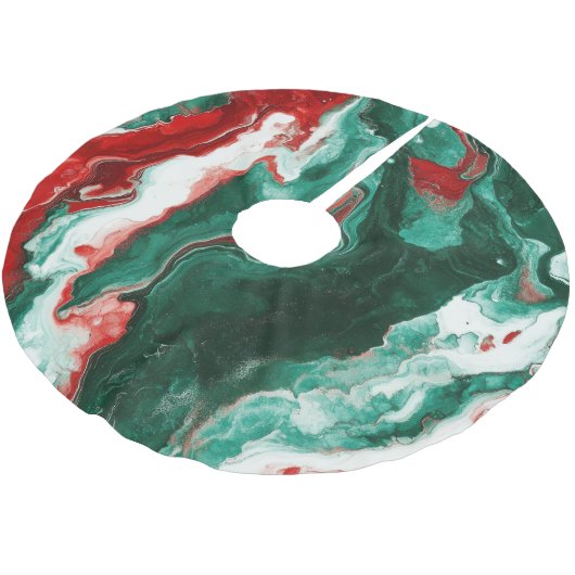 Modern Marble Weihnachtsbaumrock Polyester Weihnachtsbaumdecke (Schrägansicht)