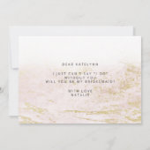 Modern Marbour Blush Bridesmaid Vorschlag Card (Rückseite)