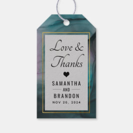 Modern Marbour Ink Wash Muster Vielen Dank für Ihr Geschenkanhänger