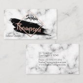 Modern Marbour Paint Stroke Glitzer - Visitenkarte (Vorne/Hinten)