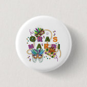 Modern Mardi Gras Button (Vorderseite)
