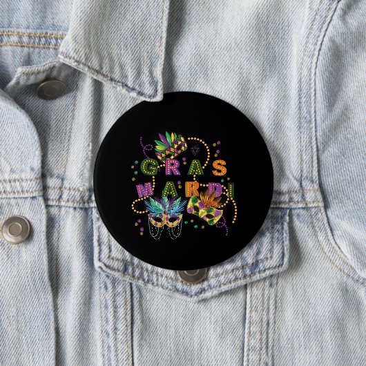 Modern Mardi Gras Button (Beispiel)