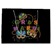 Modern Mardi Gras Große Geschenktüte (Rückseite)