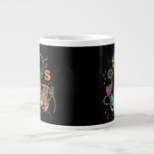 Modern Mardi Gras Jumbo-Tasse (Vorderseite)