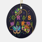 Modern Mardi Gras Keramik Ornament (Links)