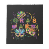 Modern Mardi Gras Notizblock (Vorderseite)