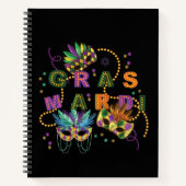 Modern Mardi Gras Notizblock (Vorderseite)