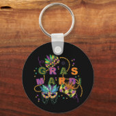 Modern Mardi Gras Schlüsselanhänger (Vorderseite)