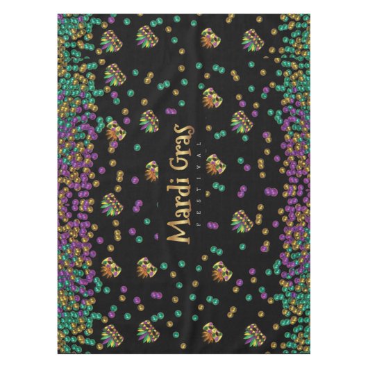 Modern Mardi Gras Tischdecke (Vorderseite)