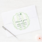 Modern Margaritas Matrimony Bridal Shower Favor Runder Aufkleber (Umschlag)
