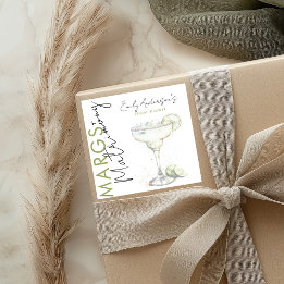 Modern Margs and Matrimony Bridal Vielen Dank Quadratischer Aufkleber