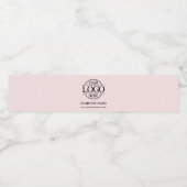 Modern markiertes Firmenlogo für Rosa-Rosa Wasserflaschenetikett (Einzelnes Label)