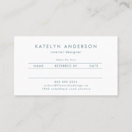 Modern Marmor Gold Gemstone Aquamariner Innenarchi Empfehlungskarte