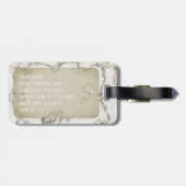 Modern-Marmormonogramm-Stripter-Gepäckmarke Gepäckanhänger (Rückseite horizontal)