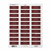 Modern Maroon Stripes Graduation Return Address (Vorne)