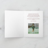 Modern Maroon Stripes Graduation Thank You Dankeskarte (Innenseite)